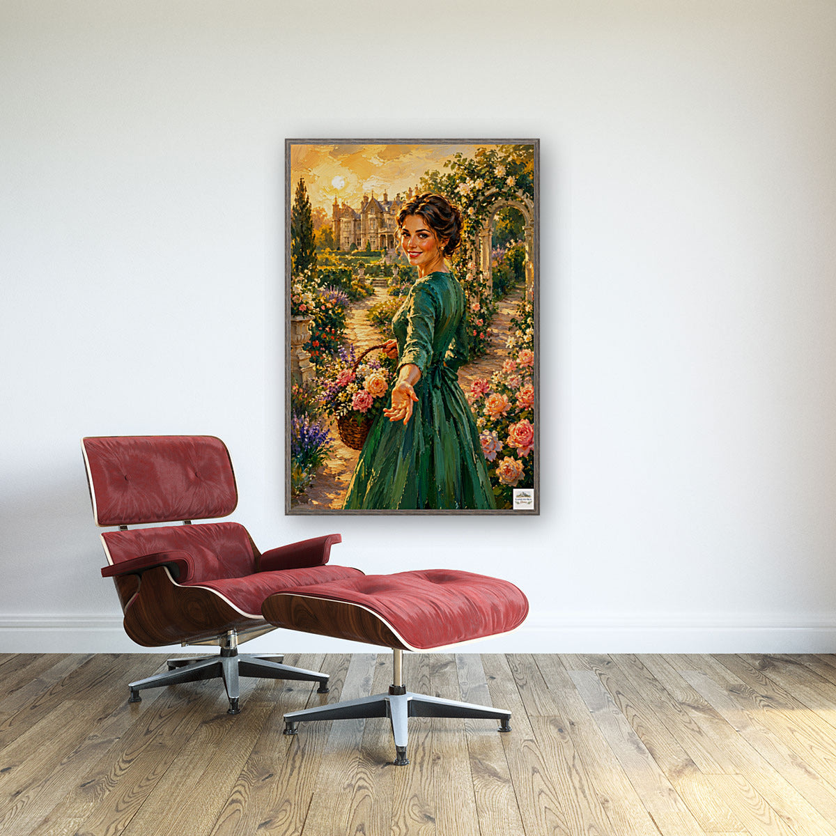Join Me in my Garden | Romantic Garden Path | Impressionist Garden Wall Art | Giclée Paper • Wood • Metal • Canvas