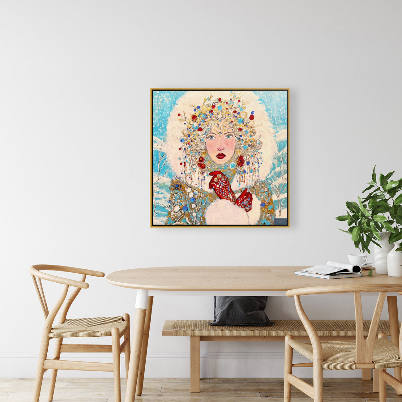 The Queen of Winter| Snow Beauty| Jewel Art| Giclee Paper- Wood- Metal- Canvas