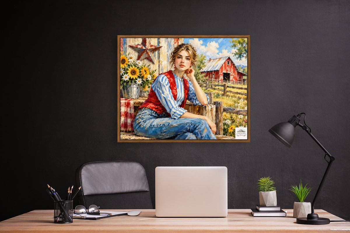 Farm Girl| |Modern Farm Art Prints, Canvas, Wood, or Metal Art