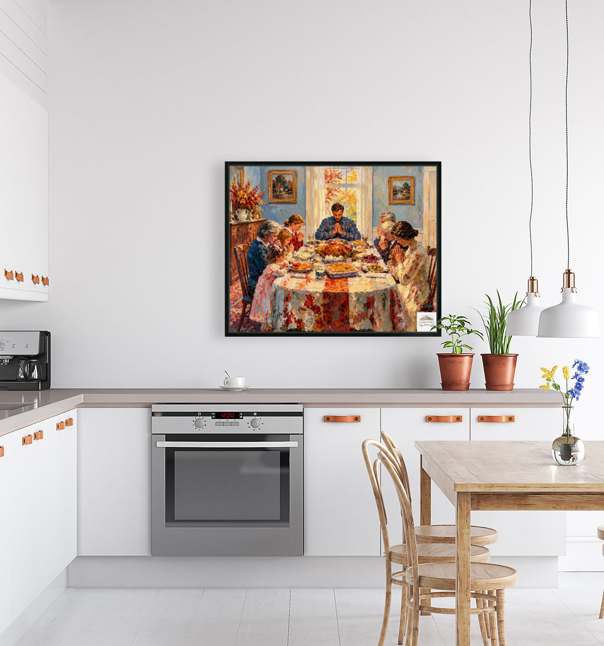 Happy Thanksgiving Give Thanks| Celebrate The Holiday- Giclee Paper- Wood- Metal- Canvas