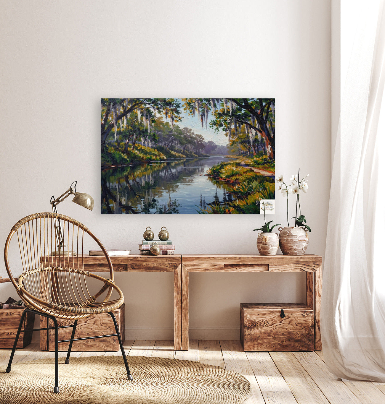 Old Florida River - Life In Tropical Area| Stream Art | Giclee Paper- Wood- Metal- Canvas
