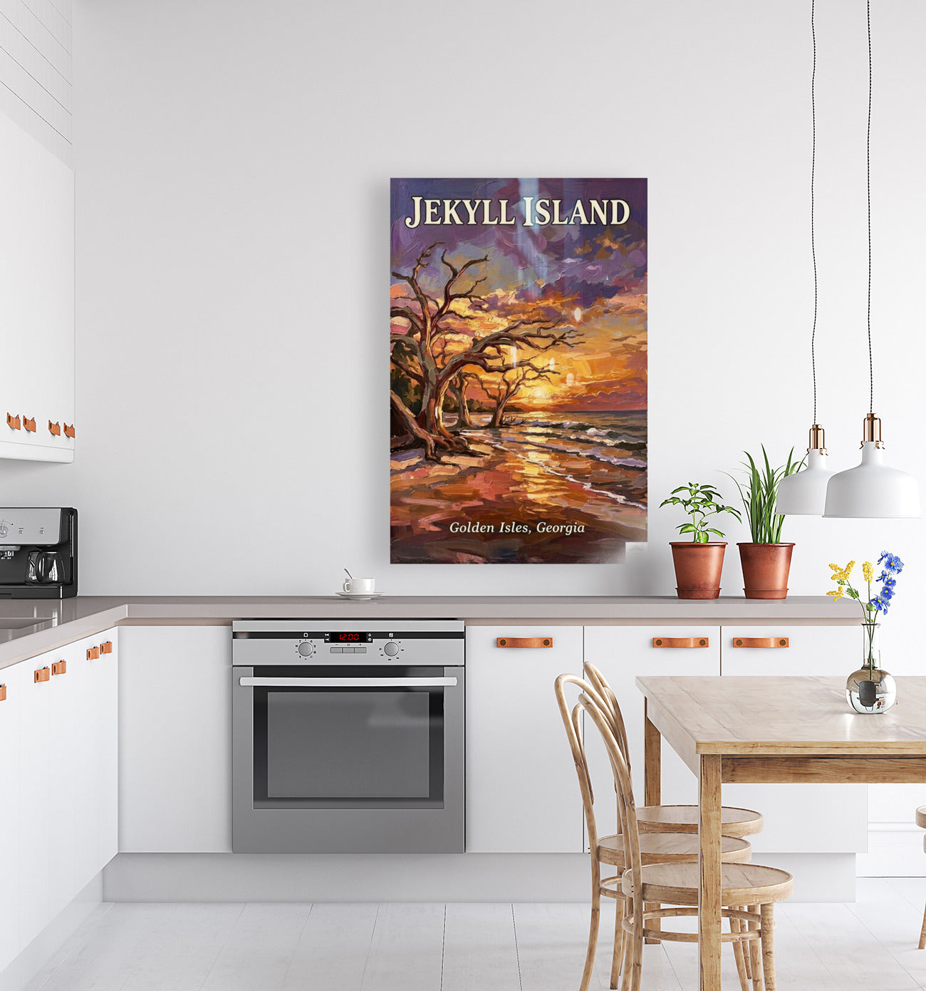 Jekyll Island |Driftwood Print| Beach at Sunrise| Ocean Beach Art Print| Travel Poster| Giclee Paper- Wood- Metal- Canvas
