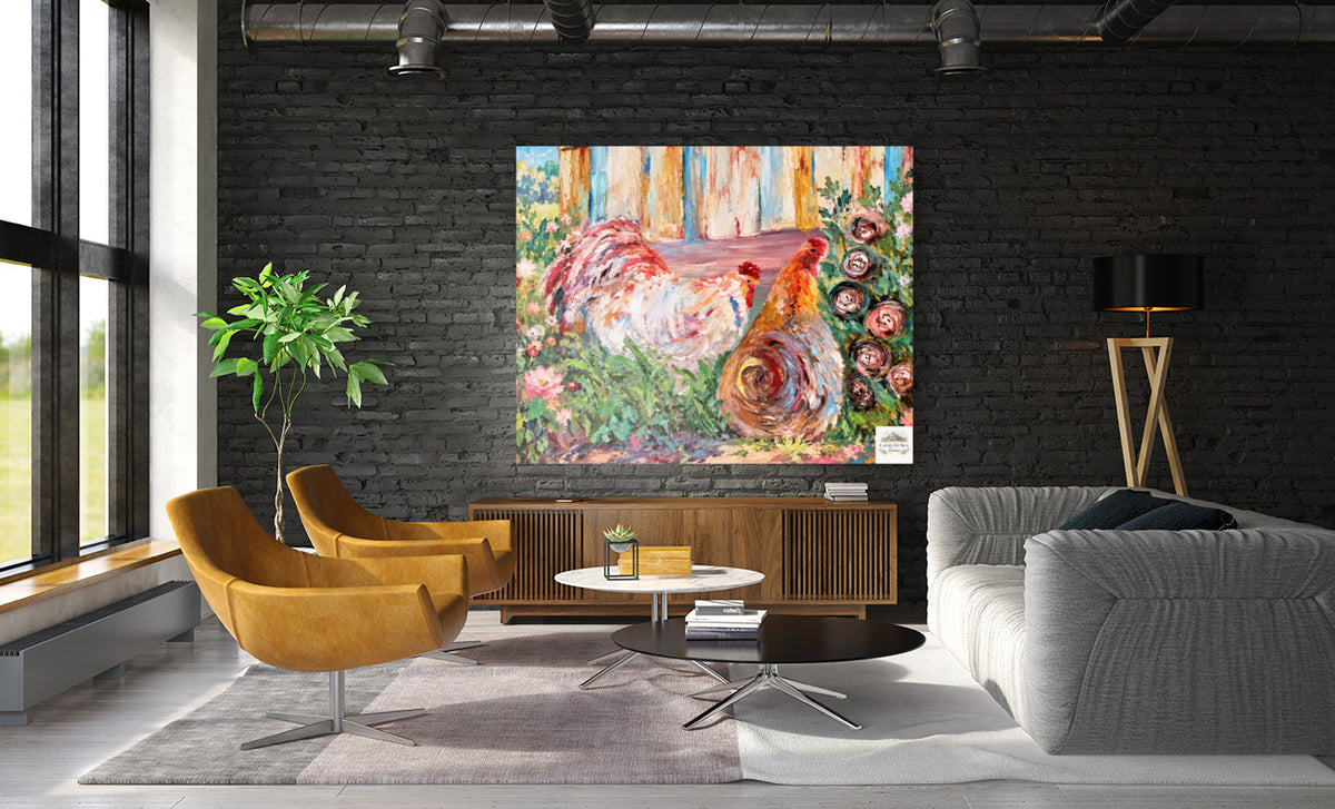 Fancy Feathers and Flowers-Animal-Prints, Canvas, Wood, or Metal Art