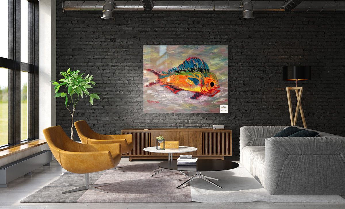 The Fish That Got Away. Ocean Art Giclee Paper- Wood- Metal- Canvas