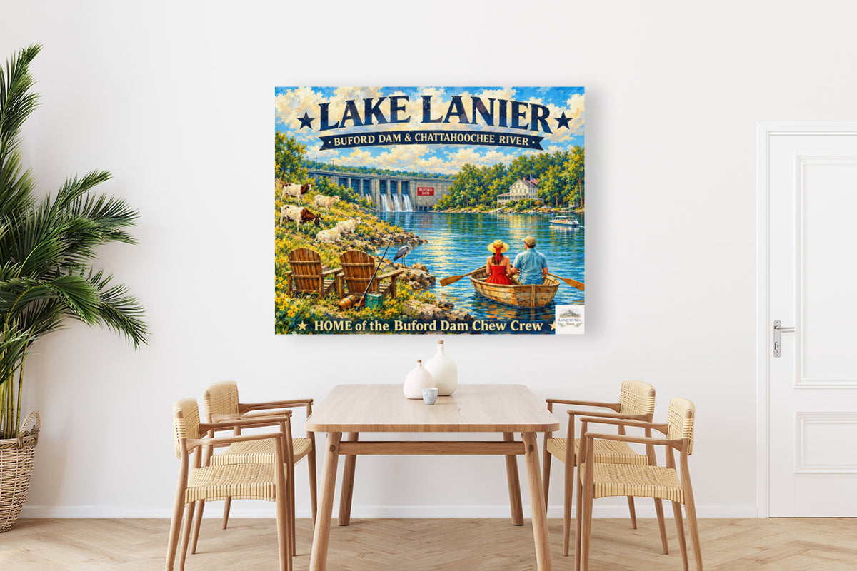 Lake Lanier Home of the Buford Chew Crew| Lake Living| Prints, Canvas, Wood, or Metal Art