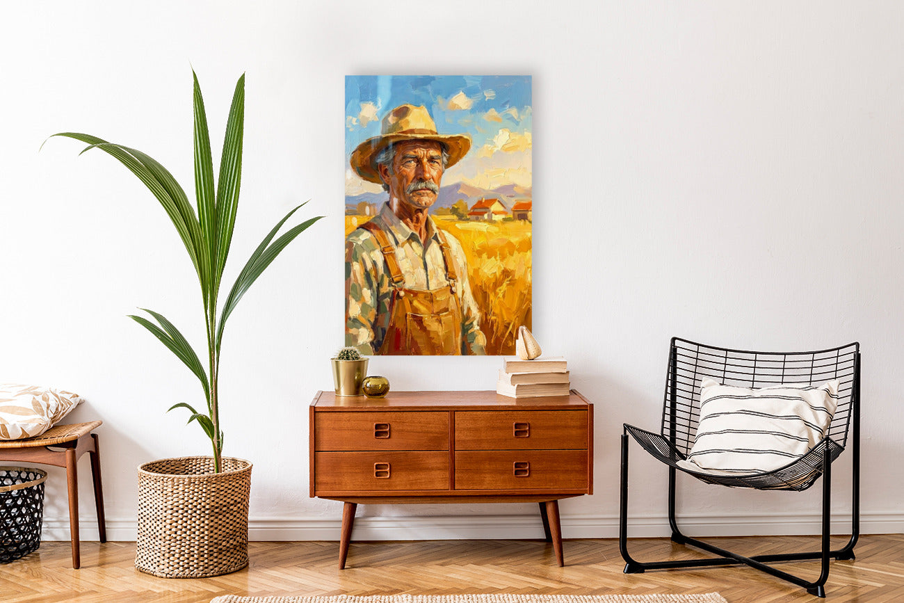 American Farmer| Farm Harvest Art| Giclee Paper- Wood- Metal- Canvas