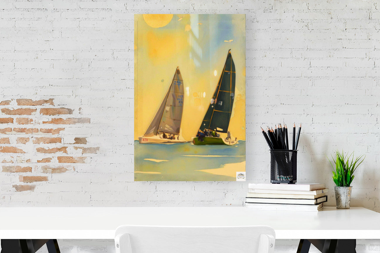 Sailing Days| Water Sports Art| Art Giclee Paper- Wood- Metal- Canvas