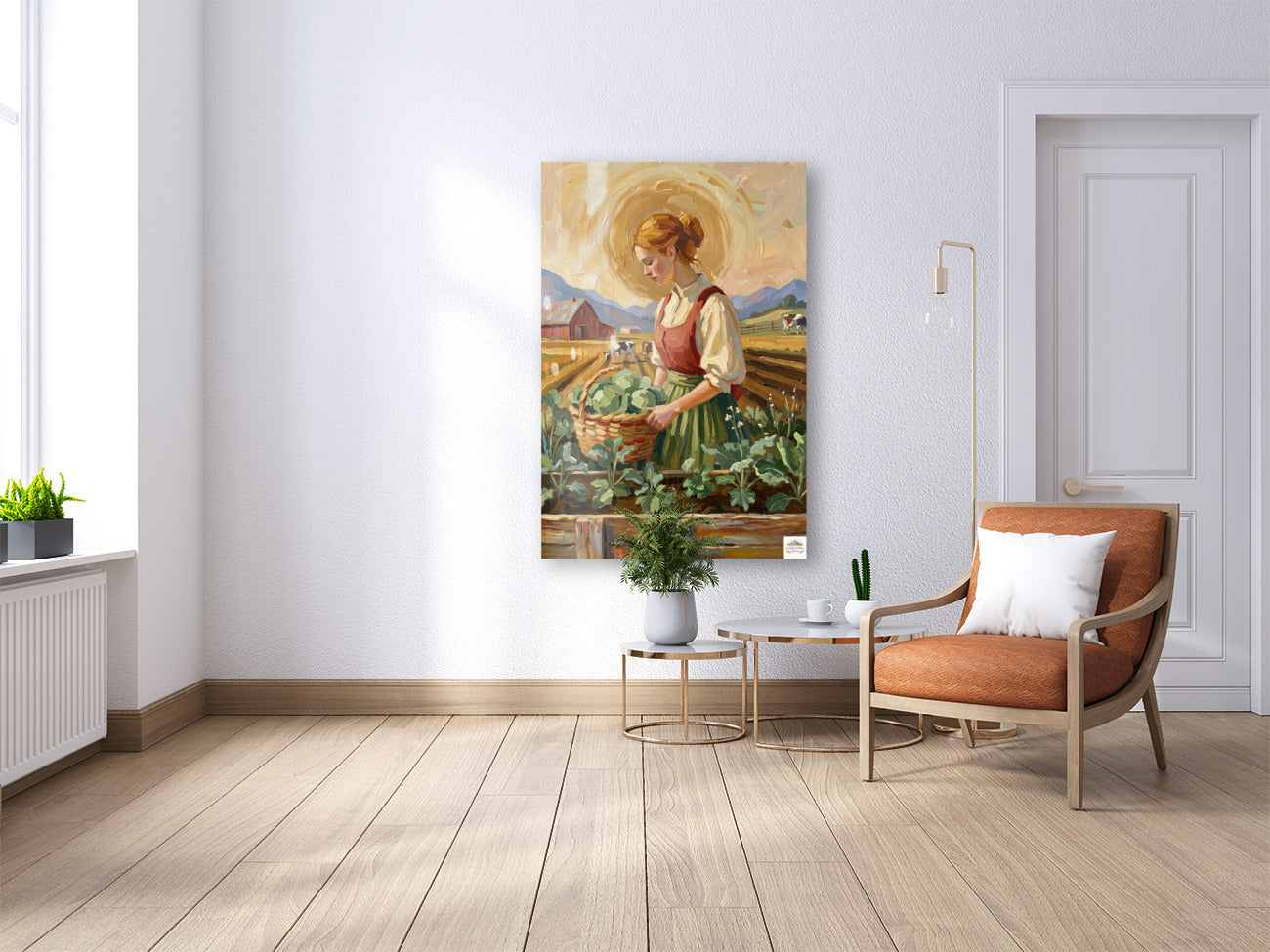 Harvest The Garden| Vintage Style Print| Farm Cow Art| Giclee Paper- Wood- Metal- Canvas