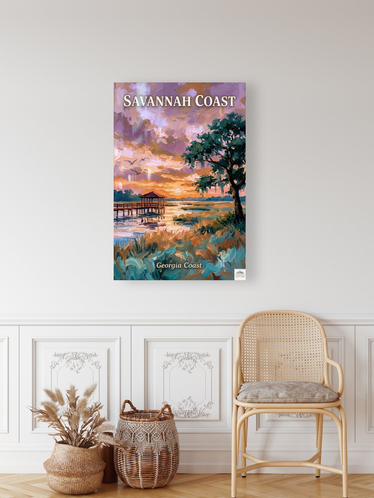 Savannah Coast At Sunset| Georgia Print| Lowlands Art| Giclee Paper- Wood- Metal- Canvas