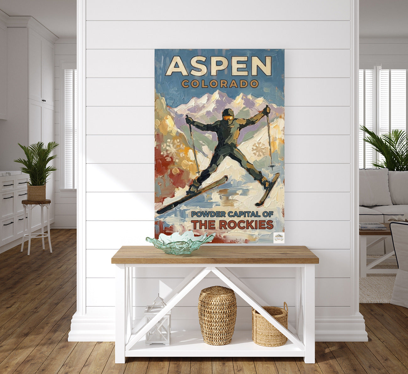 Aspen Colorado Powder Capital Of The Rockies| Snow Print| Giclee on Paper - Wood - Metal - Canvas