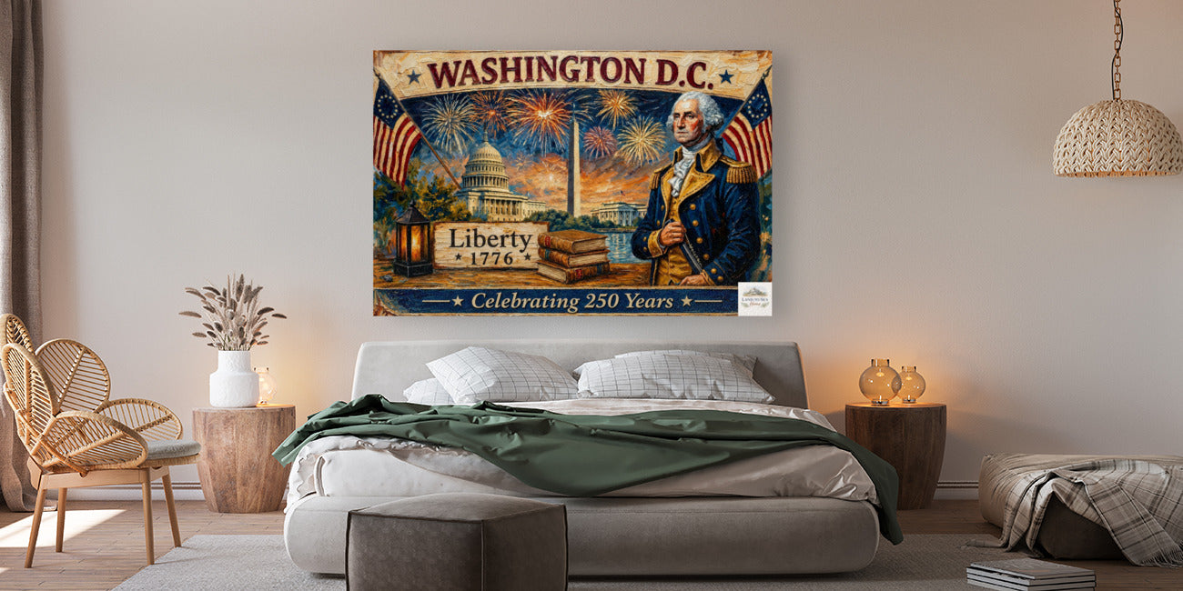 Washington DC- Celebrating 250 Years of Liberty| Patriotic Print| Fireworks Art| Prints, Canvas, Wood, or Metal Art