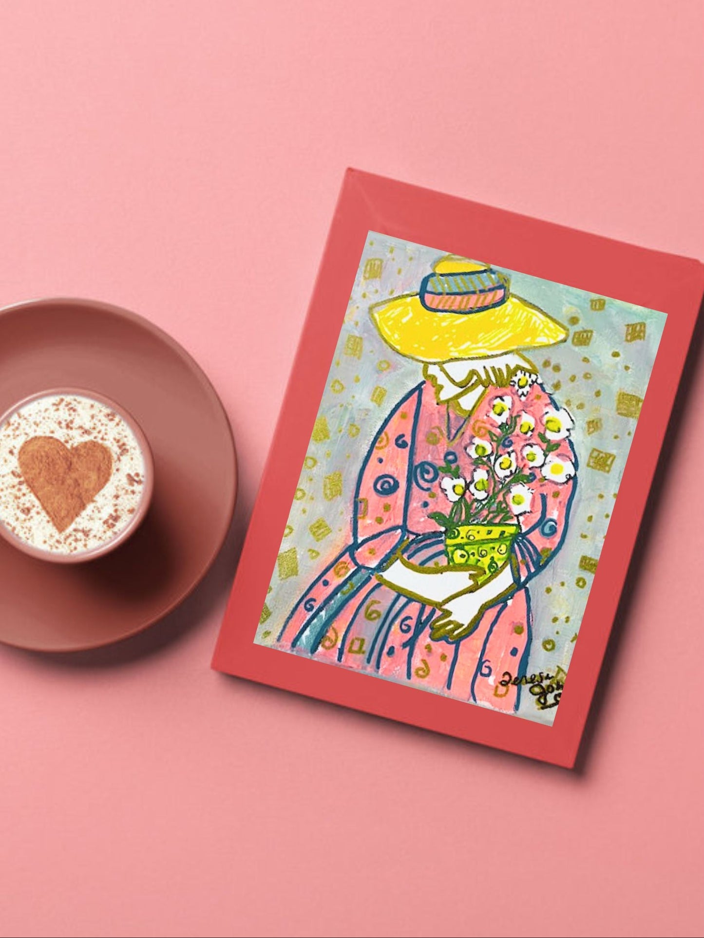 She carries Spring Flowers