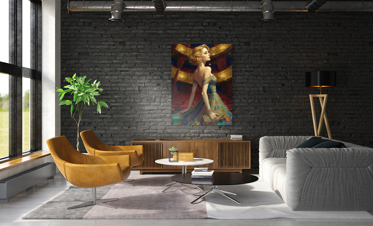 The Girl has Talent. Vintage Hollywood Art. Giclee Paper- Wood- Metal- Canvas