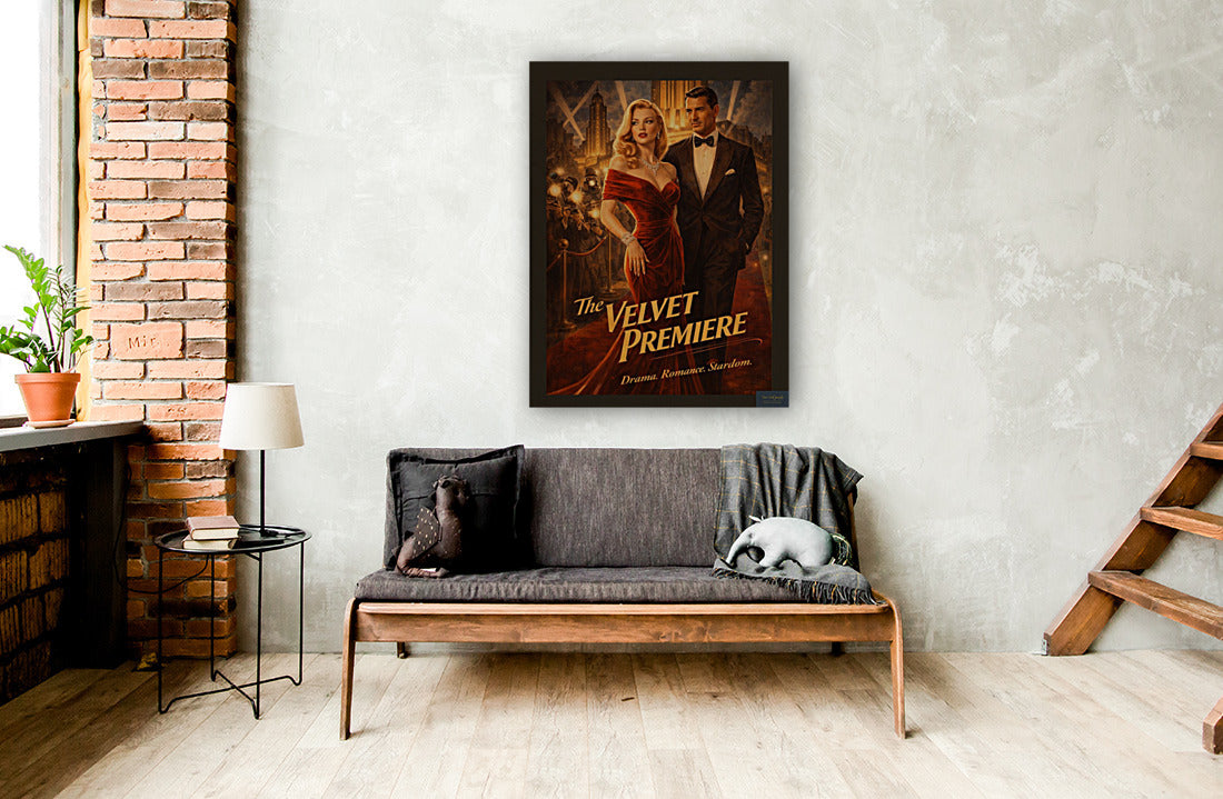 Velvet Premiere. Vintage Hollywood Art. Giclee Paper- Wood- Metal- Canvas