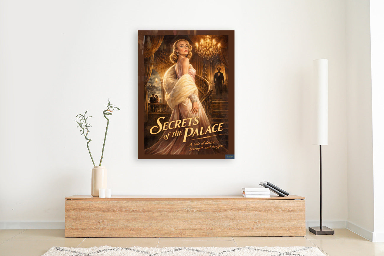 Secrets In The Palace Moonlight. Vintage Hollywood Art. Giclee Paper- Wood- Metal- Canvas