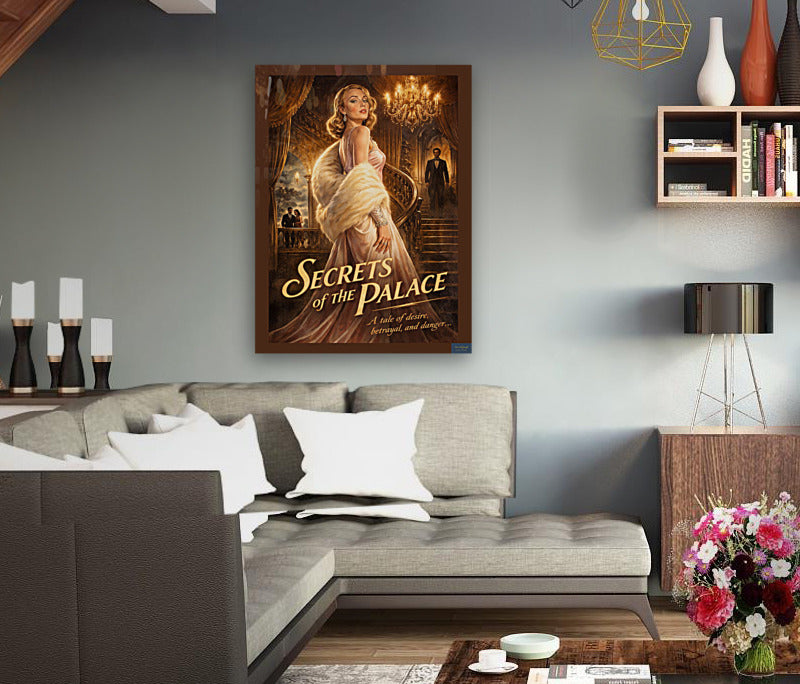 Secrets In The Palace Moonlight. Vintage Hollywood Art. Giclee Paper- Wood- Metal- Canvas