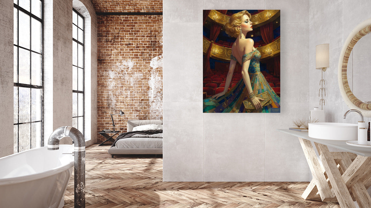 The Girl has Talent. Vintage Hollywood Art. Giclee Paper- Wood- Metal- Canvas