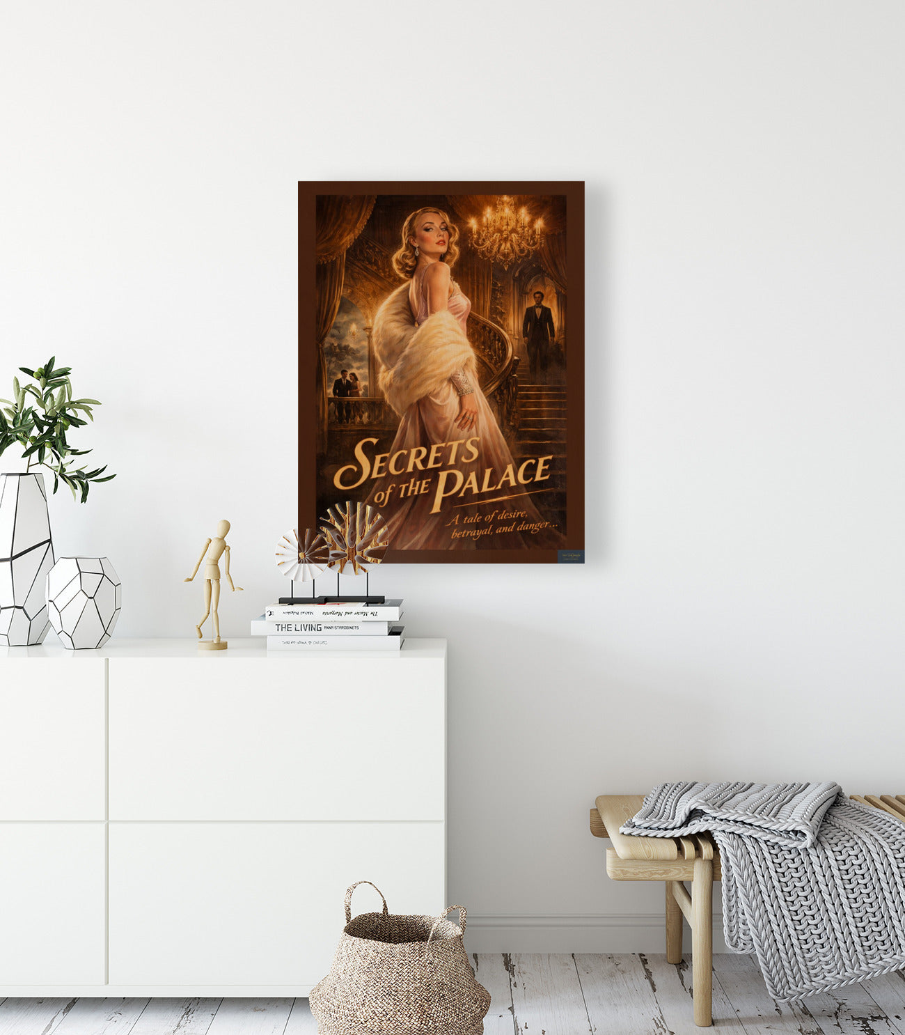 Secrets In The Palace Moonlight. Vintage Hollywood Art. Giclee Paper- Wood- Metal- Canvas