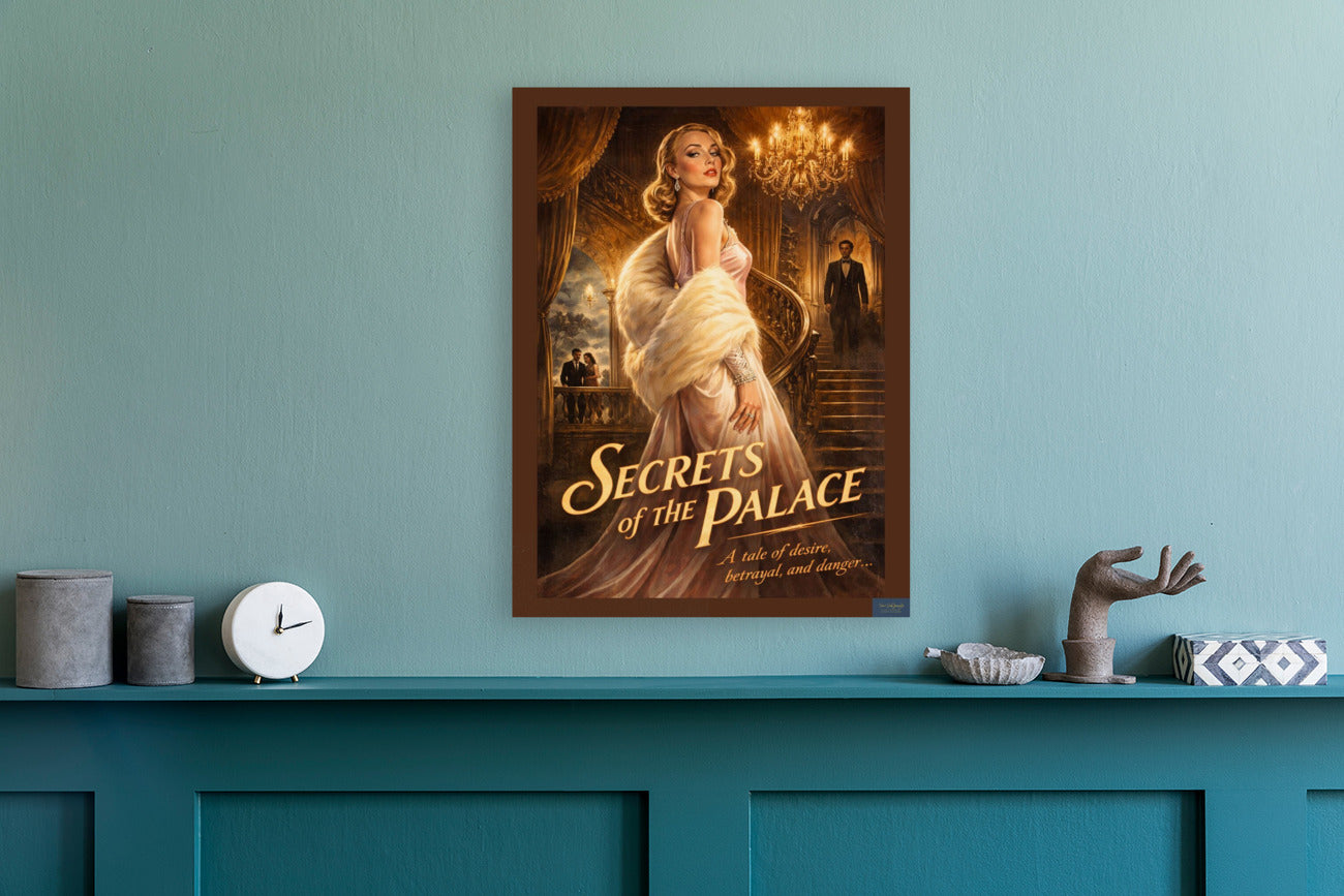Secrets In The Palace Moonlight. Vintage Hollywood Art. Giclee Paper- Wood- Metal- Canvas