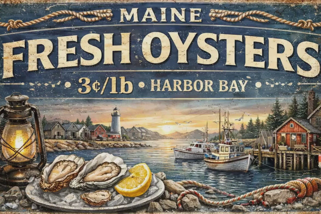 Fresh Oysters from Harbor Bay Art| Canvas Prints - Giclee on Paper - Wood And Metal Panels