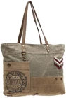 *Myra Bags Military Badge Upcycled Canvas Tote Bag S-0934*TeresaJohnsonArtArt