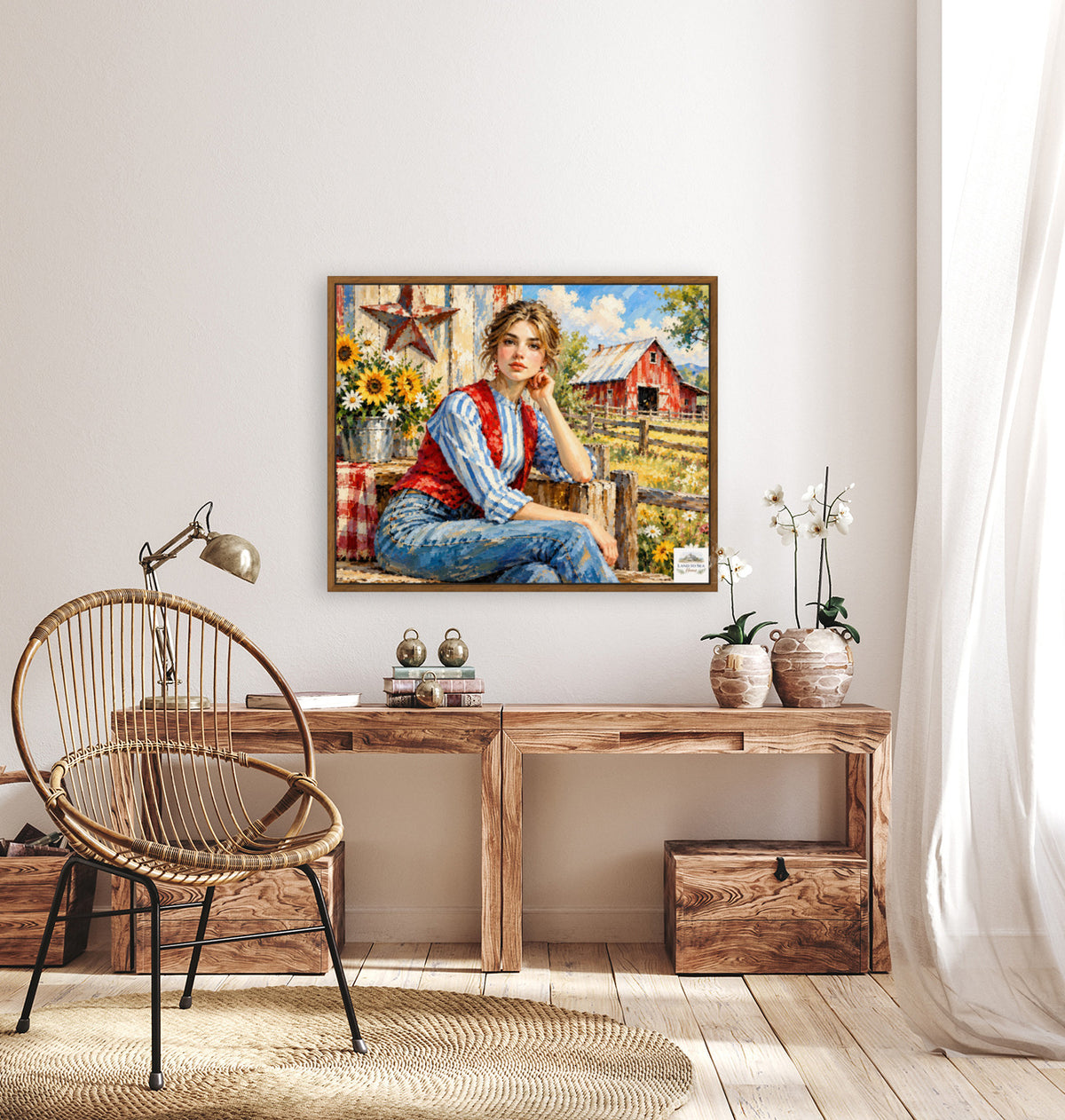 Farm Girl| |Modern Farm Art Prints, Canvas, Wood, or Metal Art
