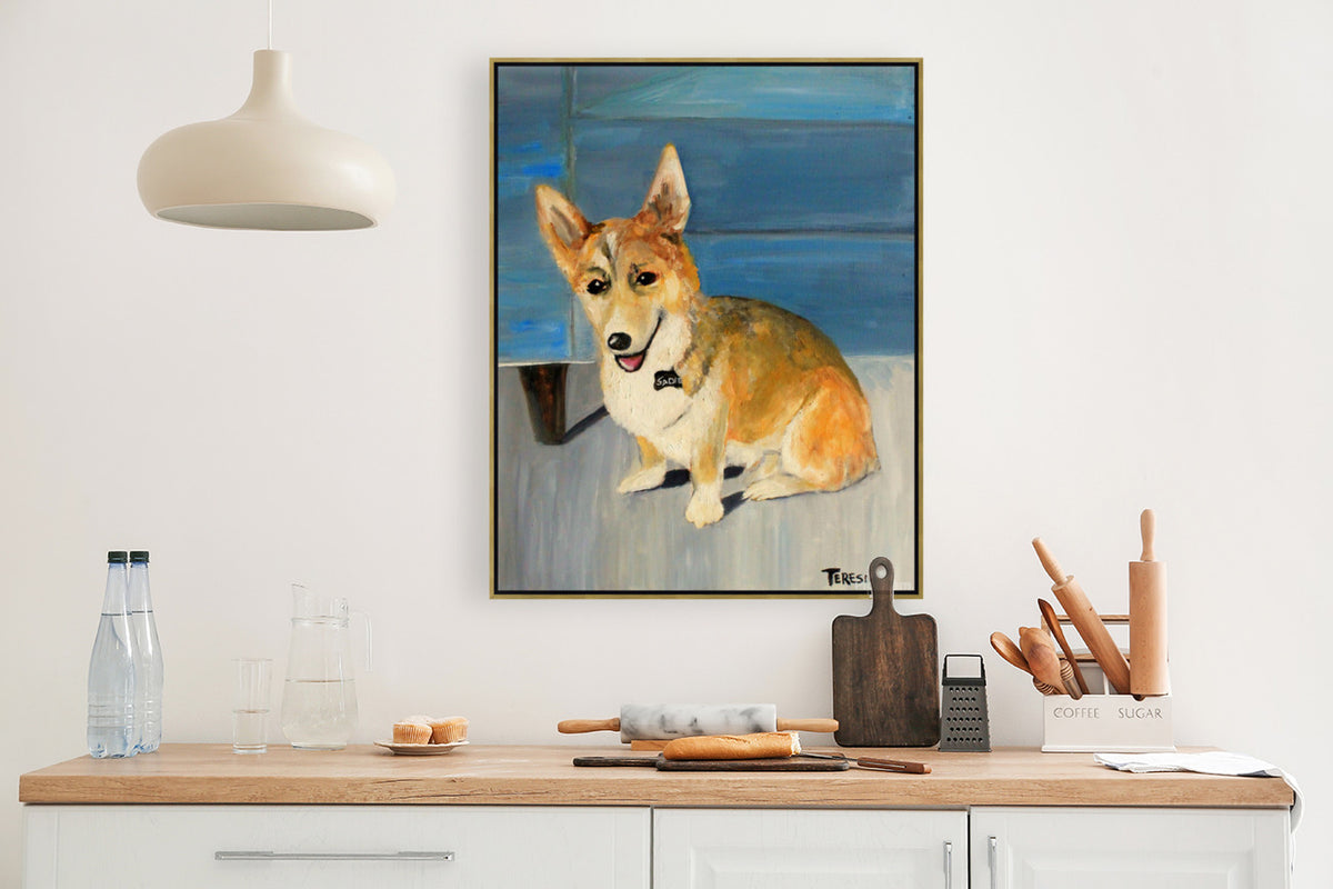 Welsh Corgi Dog | Country Farm Animal Art | Original Painting Print | Giclée Paper • Canvas • Wood • Metal