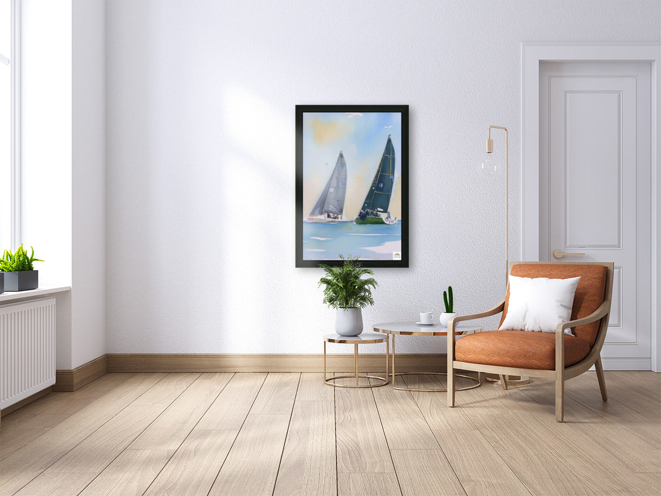 Summer Days Sailing Boats | Water Sports Art| Giclee Paper- Wood- Metal- Canvas