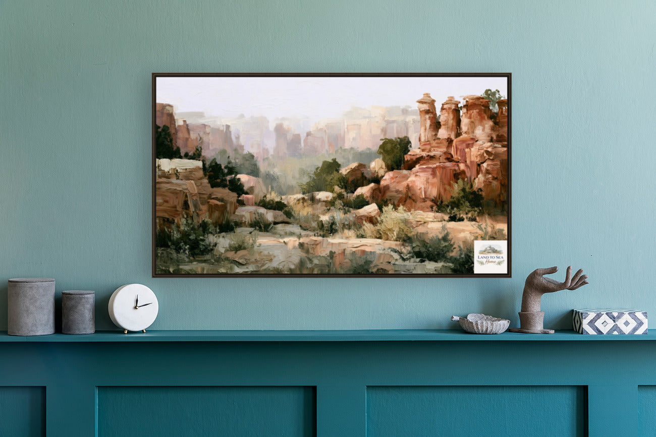 Utah Canyon Morning | Impressionist Desert Landscape Art | Giclee Paper • Wood • Metal • Canvas