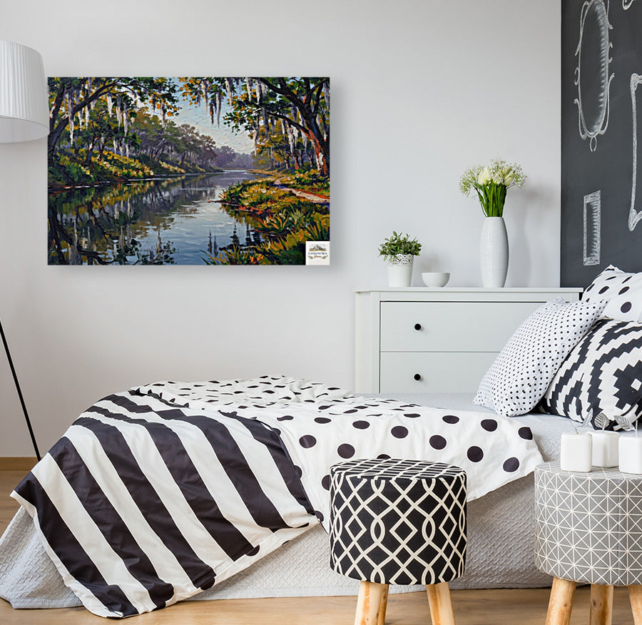Old Florida River - Life In Tropical Area| Stream Art | Giclee Paper- Wood- Metal- Canvas