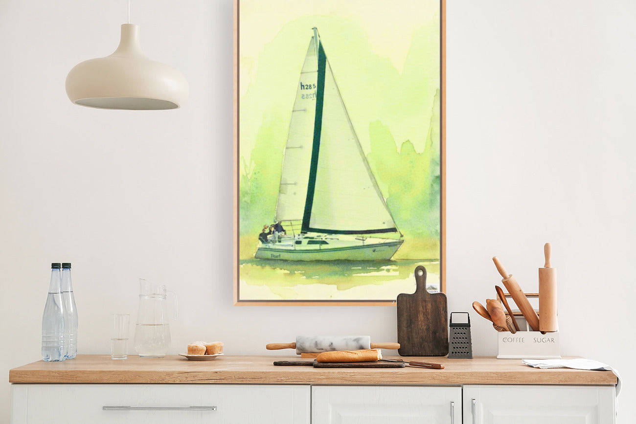 Sailing Boat Race| Water Sports Art| Giclee Paper- Wood- Metal- Canvas