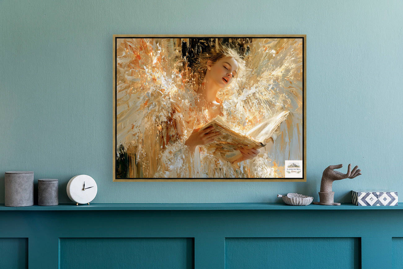 Song Of Heaven | Singing Angel Art | Christian Wall Decor | Angel Hymn Art | Inspirational Faith Art