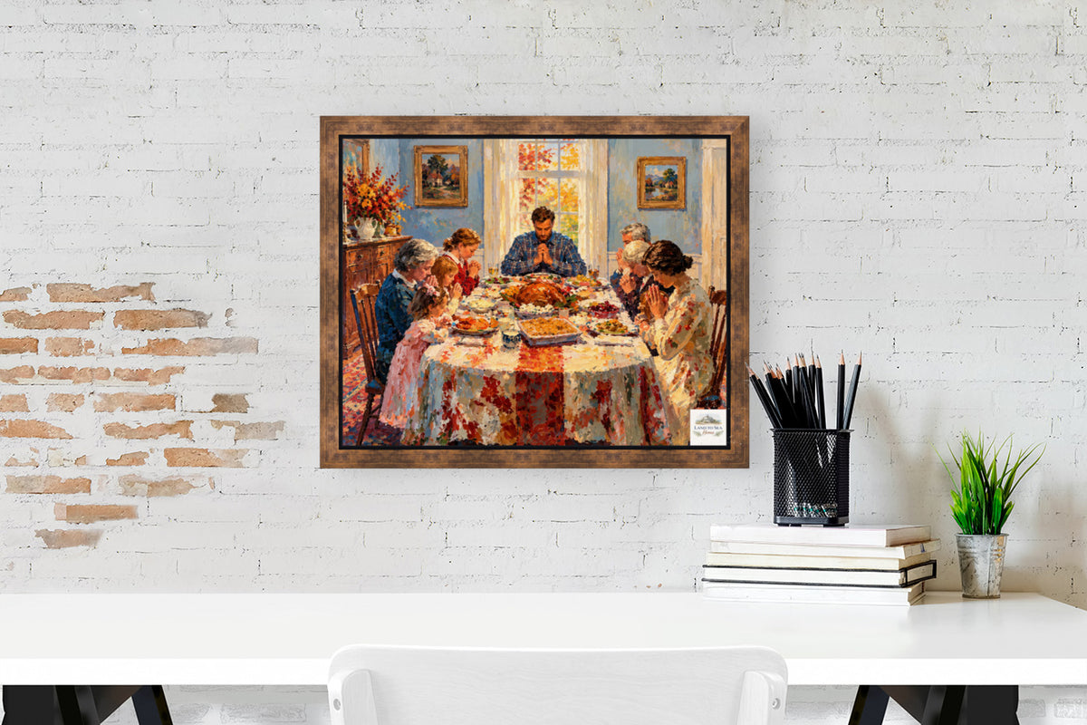 Happy Thanksgiving Give Thanks| Celebrate The Holiday- Giclee Paper- Wood- Metal- Canvas