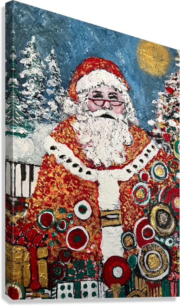 Santa's Magic | Vintage Style Christmas| Giclee Paper- Wood- Metal- Canvas