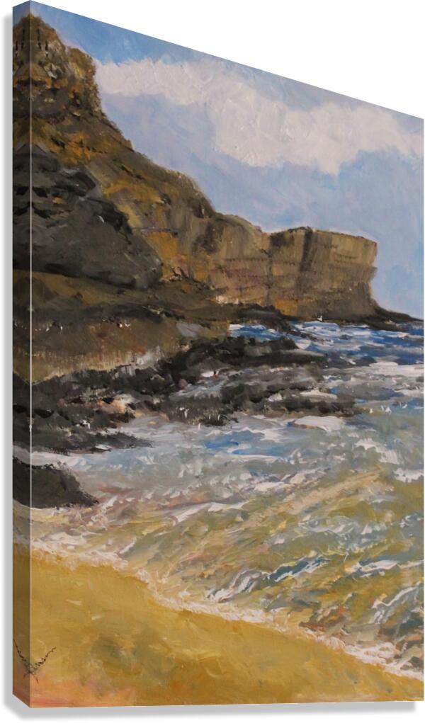 High Cliffs | Original Teresa Johnson Coastal Landscape | Ocean Cliff Wall Art | Seascape Giclée Print | Paper, Wood, Metal, Canvas