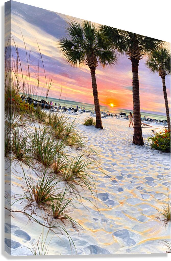 Peaceful Shores | Coastal Beach| Palm Tree Art| Giclee Paper- Wood- Metal- Canvas