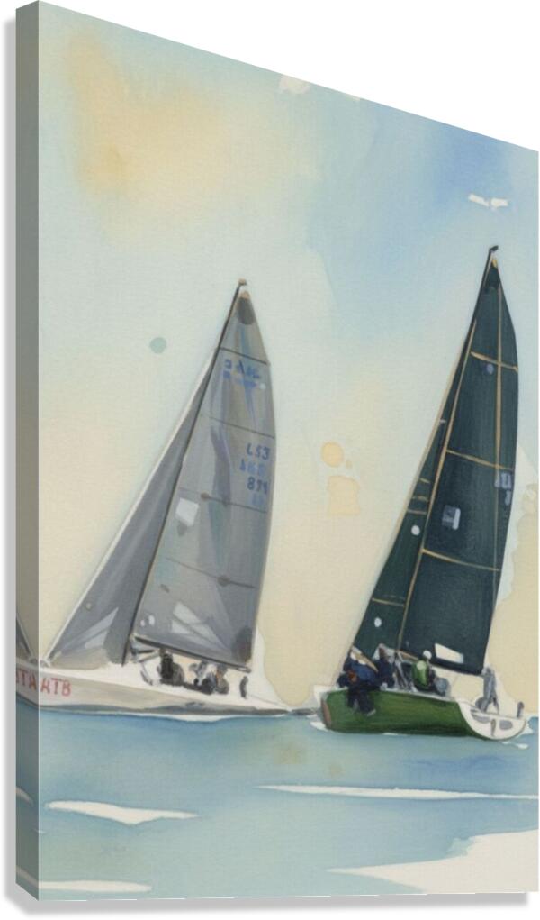 Summer Days Sailing Boats | Water Sports Art| Giclee Paper- Wood- Metal- Canvas