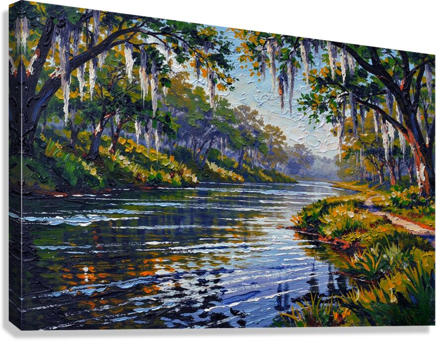 Old Florida River - Life In Tropical Area| Stream Art | Giclee Paper- Wood- Metal- Canvas