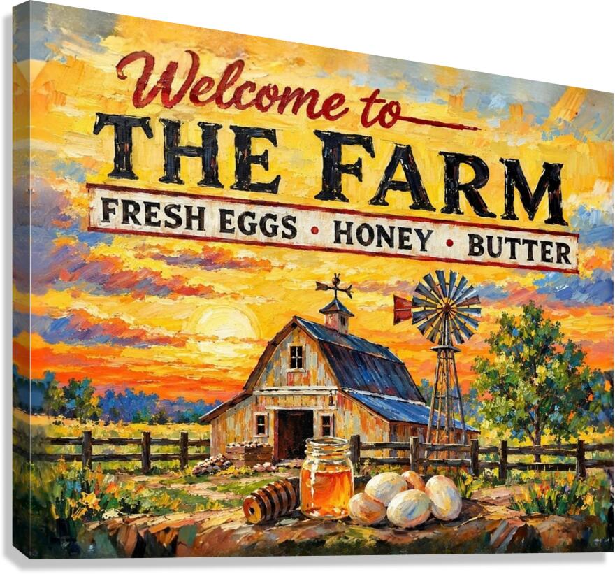 Welcome To the Farm| Modern Farm Art Sign|Prints, Canvas, Wood, or Metal Art