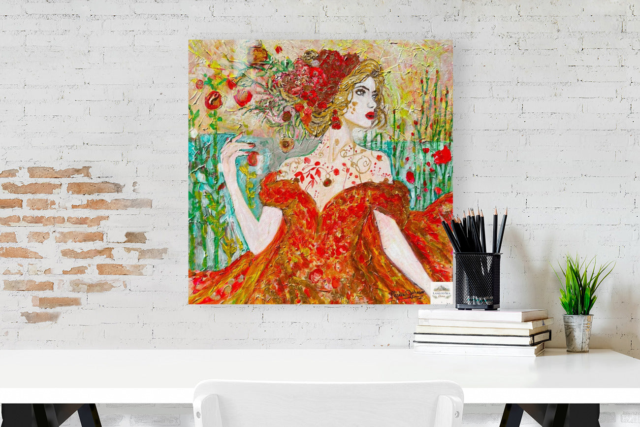 Autumn Queen. Strong Woman Art| Giclee Paper- Wood- Metal- Canvas