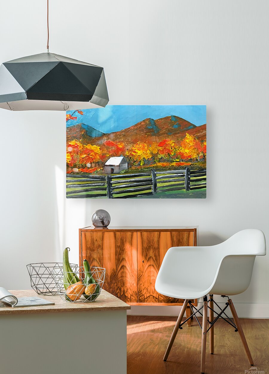 Mountain Views| Autumn Trees| Giclee Paper- Wood- Metal- Canvas