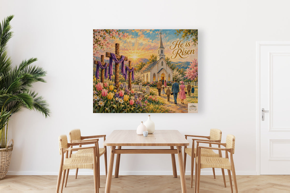 Easter Morning At the Country Church| Prints, Canvas, Wood, or Metal Art