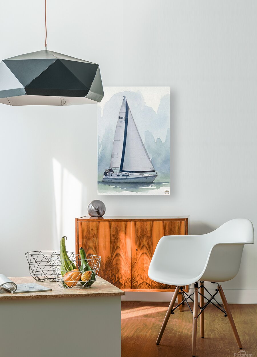 Sailing Boat | Water Sports Art| Prints, Giclee Paper, Giclee Canvas, Birch Wood, and Metal Panels