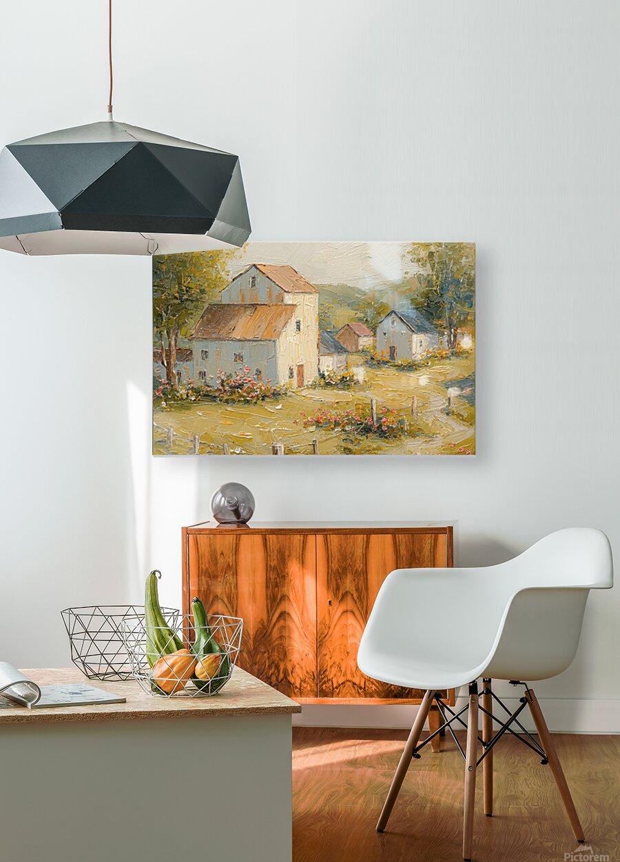 Tuscan Village Farmhouse |Impressionist Print| Italian Country| European Farmhouse Art| Giclée on Canvas, Wood, Metal & Fine Art Paper