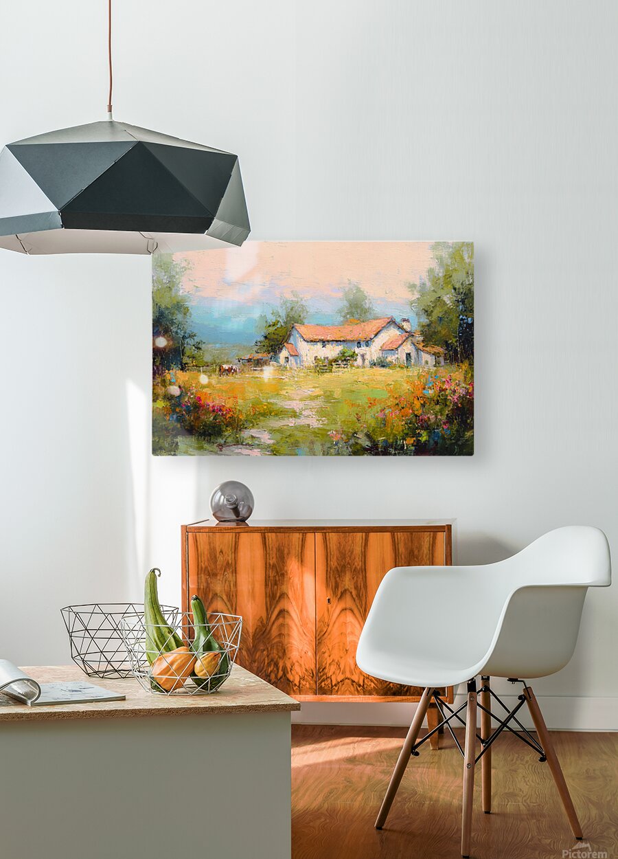 Blue Ridge Wildflower Farm| Impressionist Print| Southern Farmhouse| Wall Art, Giclée on Canvas, Wood, Metal. Fine Art Paper