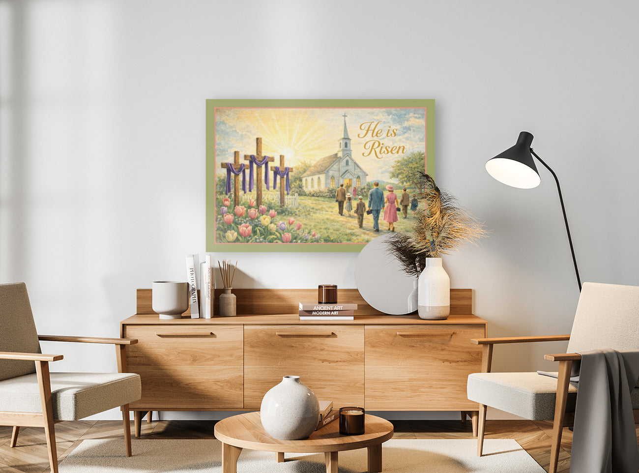 Easter Morning At The Country Church- Art Prints and Canvases
