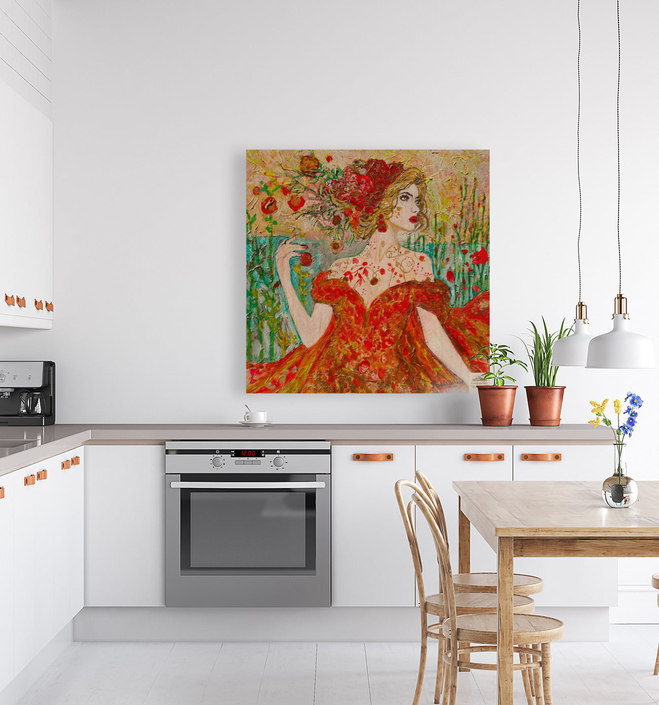 Autumn Queen. Strong Woman Art| Giclee Paper- Wood- Metal- Canvas
