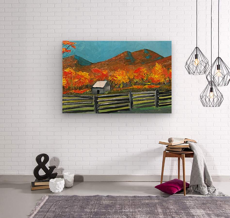 Mountain Views| Autumn Trees| Giclee Paper- Wood- Metal- Canvas