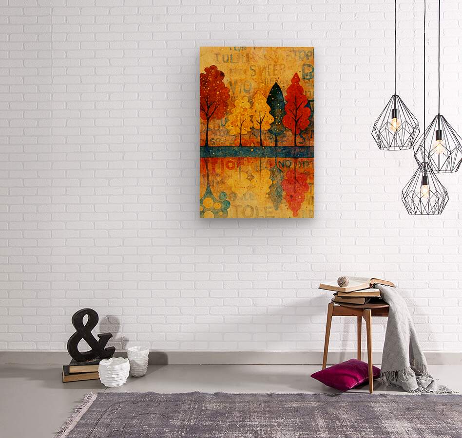 Autumn Rhythm | Mid Century Modern Fall Trees | Abstract Autumn Art | Giclée Paper • Wood • Metal • Canvas