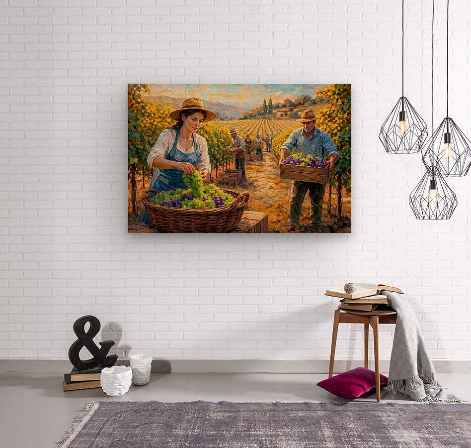 French Vineyard Harvest | Wine Country Art | Giclée Paper • Canvas • Birch Wood • Metal Panels